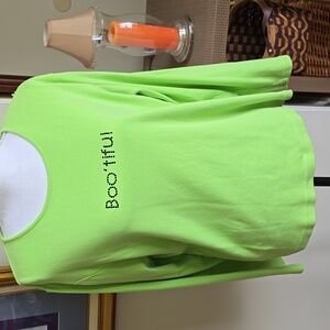 Quacker Factory Lime Green Halloween Top